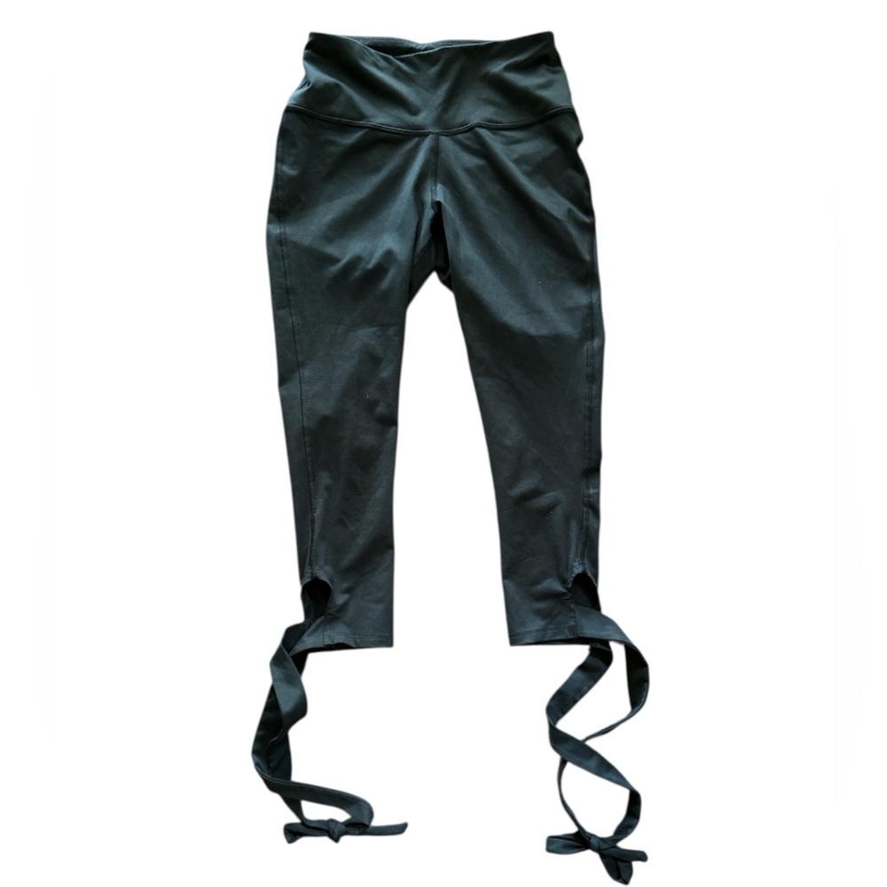 Black Tie-Up Leggings yoga pants XS